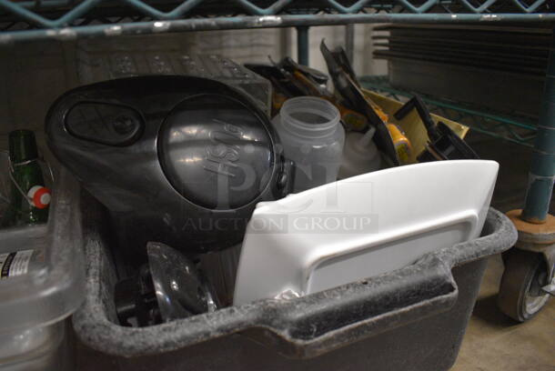 ALL ONE MONEY! Lot of Various Items Including Light Fixture, Poly Plates and Air Pot Top. - Image 4 of 7