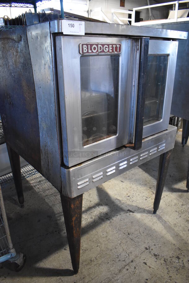 Blodgett Stainless Steel Commercial Gas Powered Full Size Convection Oven w/ View Through Doors, Metal Oven Racks and Thermostatic Controls on Metal Legs. 38x39x58 - Image 5 of 6