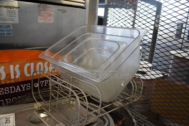 ALL ONE MONEY! Lot of Various Items Including Metal Pizza Screens and Clear Poly Drop In Bins.  - Image 3 of 4