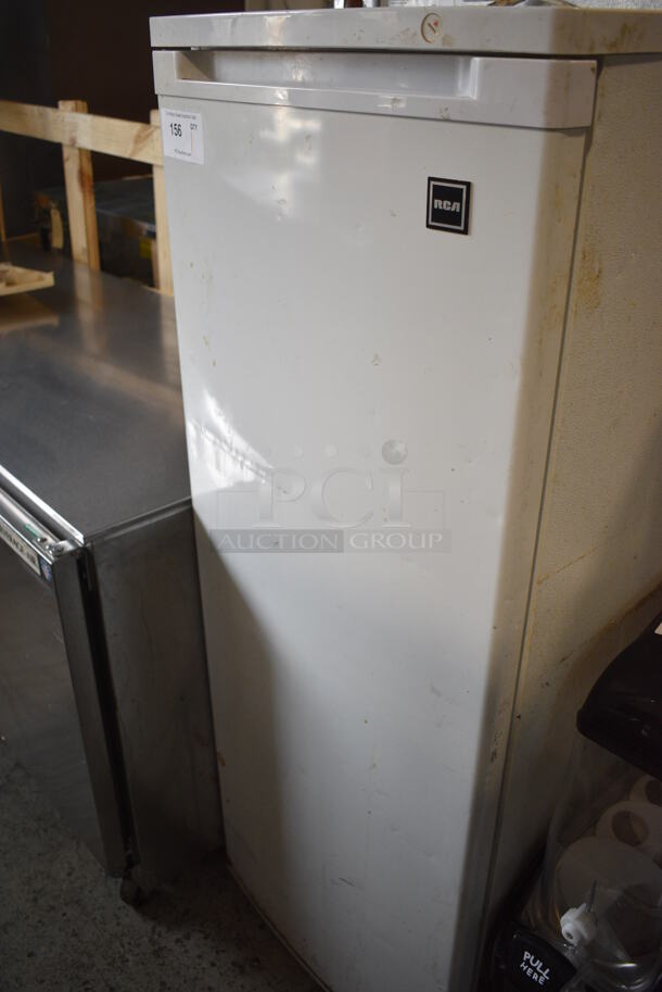 RCA Single Door Reach In Cooler. 21.5x22.5x55.5. Tested and Powers On But Temps at 50 Degrees - Image 3 of 5