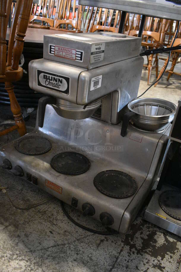 Bunn RL35 Stainless Steel Commercial Countertop 5 Burner Coffee Machine w/ 2 Metal Brew Baskets. 120/240 Volts, 1 Phase. 24x19x24 - Image 6 of 7
