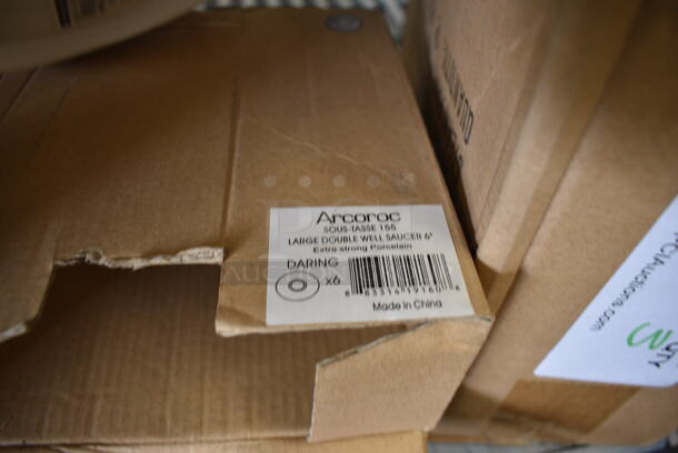 12 BRAND NEW IN BOX! Arcoroc White Ceramic Saucers. 6x6x1. 12 Times Your Bid! - Image 3 of 3