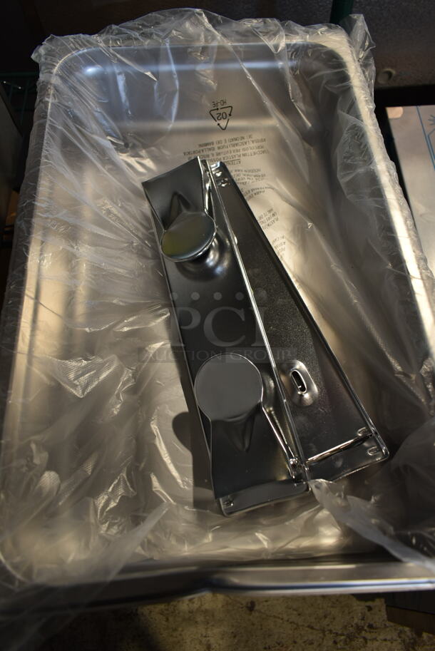 ALL ONE MONEY! BRNAD NEW Lot of 2 Stainless Steel Full Size Drop In Bins and 2 Metal Pieces. Includes 1/1x4 - Image 4 of 4