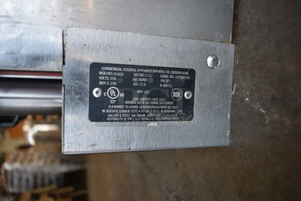 2 LIKE NEW! Vulcan VC4ED Stainless Steel Commercial Electric Powered Full Size Convection Ovens w/ View Through Doors, Metal Oven Racks and Thermostatic Controls. 208 Volts, 3/1 Phase. 2 Times Your Bid! - Image 2 of 11