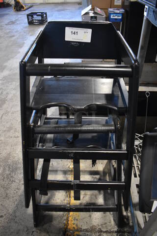 2 Black Wood Pattern High Chairs. 19.5x19.5x29. 2 Times Your Bid!
