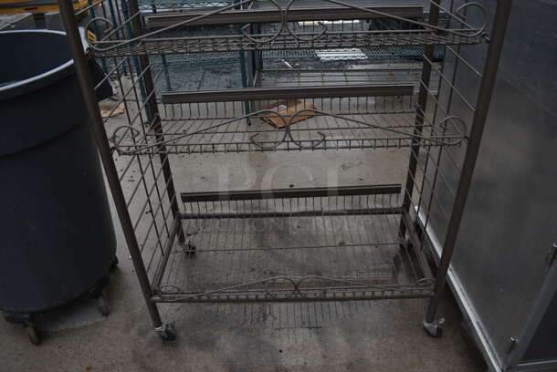 Brown Metal 5 Tier Chip Rack on Casters. 34x18x66 - Image 3 of 3