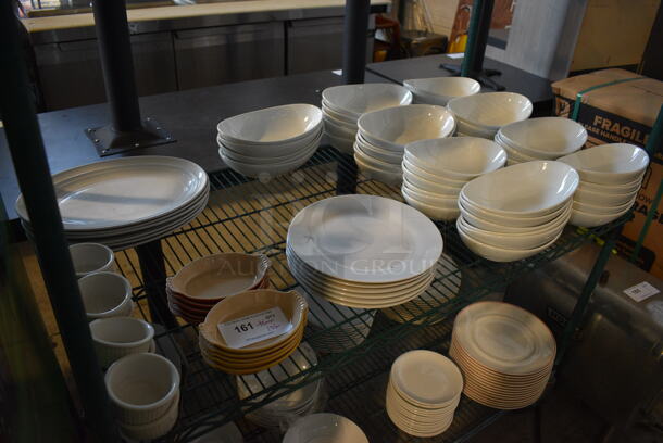 ALL ONE MONEY! Tier Lot of Various White Ceramic Bowls and Plates