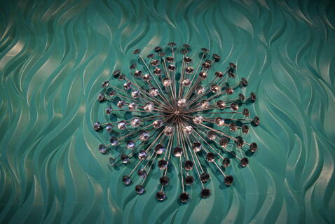 9 Wall Mount Decorations. 24x5x24. 9 Times Your Bid! BUYER MUST REMOVE. (lounge)