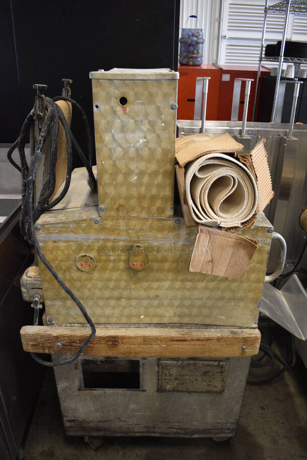 Mandl Metal Commercial Floor Style Dough Sheeter on Commercial Casters. 250 Volts, 1 Phase. 42x26x56 - Image 2 of 7