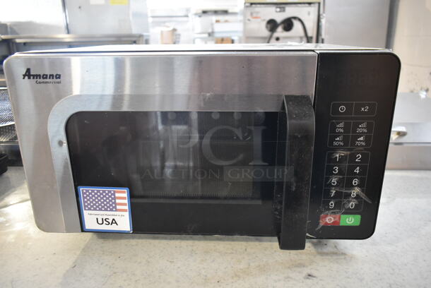 2021 Amana RMS10TSA Stainless Steel Commercial Countertop Microwave Oven. 120 Volts, 1 Phase. - Image 4 of 8