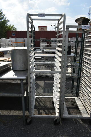 Metal Commercial Pan Transport Rack on Commercial Casters.