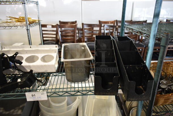 ALL ONE MONEY! Tier Lot of Various Items Including Black Multi Compartment Bins - Image 3 of 3