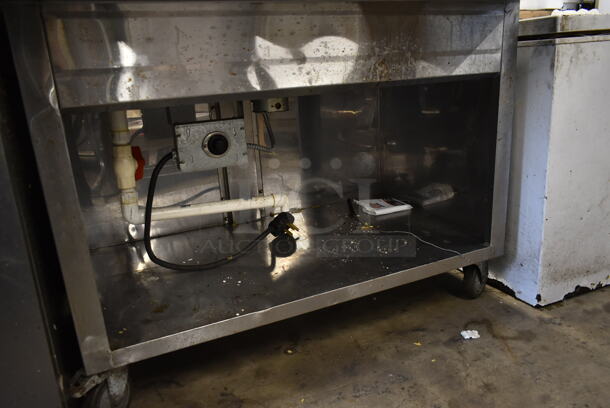 Stainless Steel Commercial Floor Style Steam Table w/ Sneeze Guard and Under Shelf on Commercial Casters. Cannot Test Due To Plug Style - Image 5 of 5