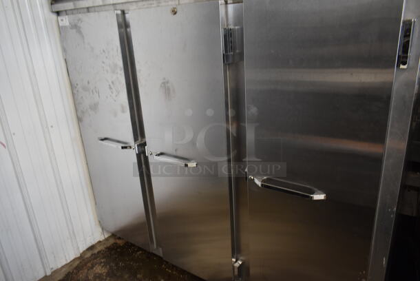 Continental 3F Stainless Steel Commercial 3 Door Reach In Freezer on Commercial Casters. 115/208-230 Volts, 1 Phase.  - Image 3 of 8