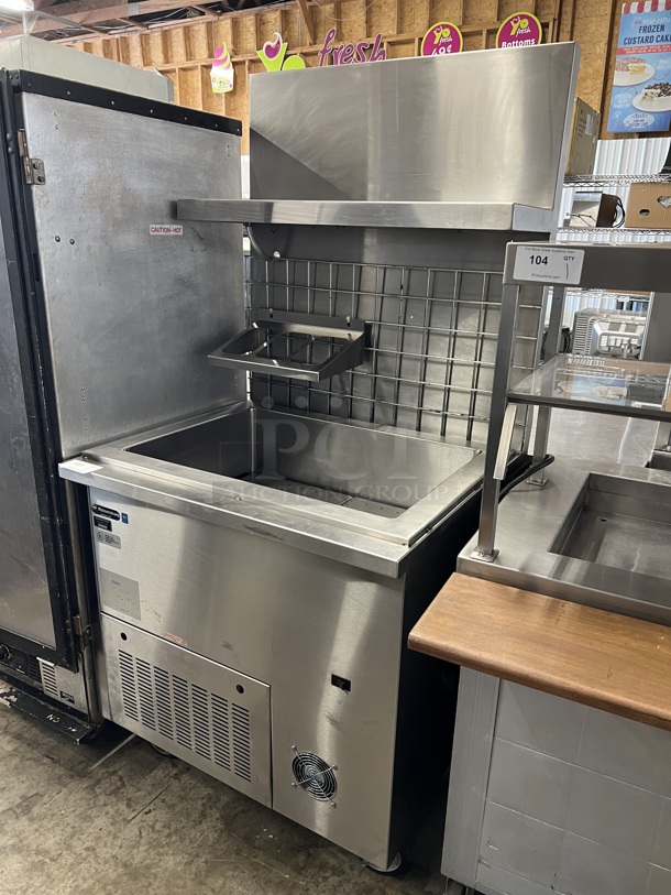 Wasserstrom Stainless Steel Commercial Freezer w/ Over Shelf on Commercial Casters. 115 Volts, 1 Phase. 36x30x74. Tested and Working!