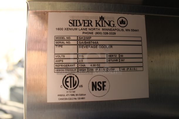 Silver King Countertop 2 Head Beverage Cooler Dispenser SK2IMP 115 Volt Tested and Working! - Image 5 of 6