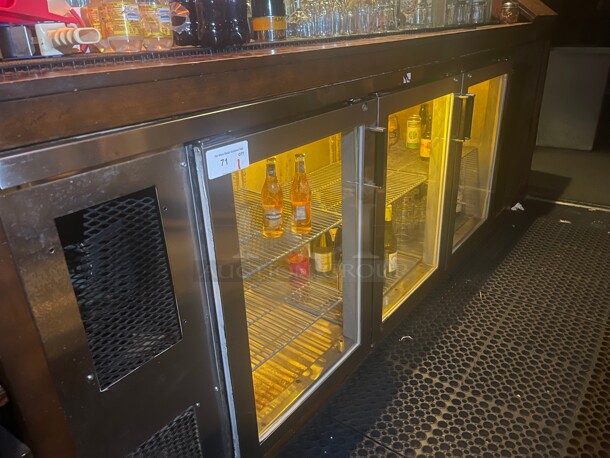Working! Perlick Three Door Under Bar 84 inch Cooler 115 Volt NSF Tested and Working! - Image 3 of 7