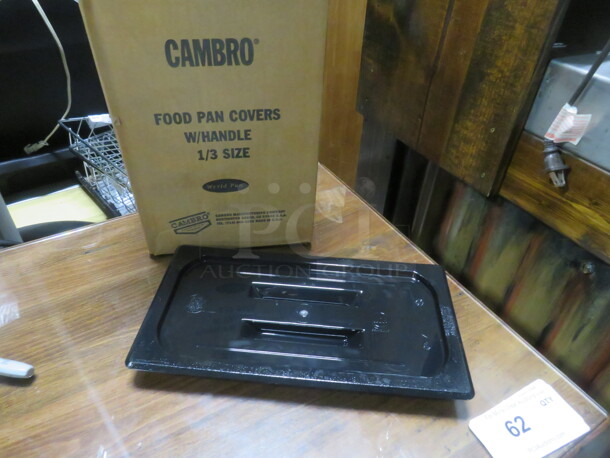 NEW Cambro 1/3 Size Black Food Storage Lid. 6XBID