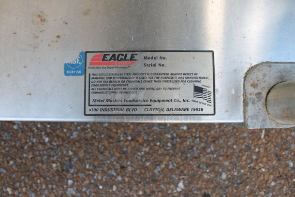 Eagle Stainless Steel Commercial Table w/ Back Splash, Commercial Can Opener Mount and Under Shelf. - Image 5 of 5