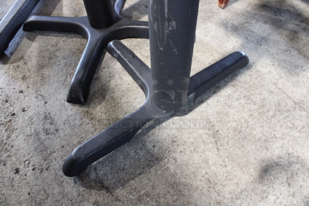3 Various Black Metal Table Bases. See Pictures For Missing Parts. Includes 21x21x28. 3 Times Your Bid! - Image 5 of 7