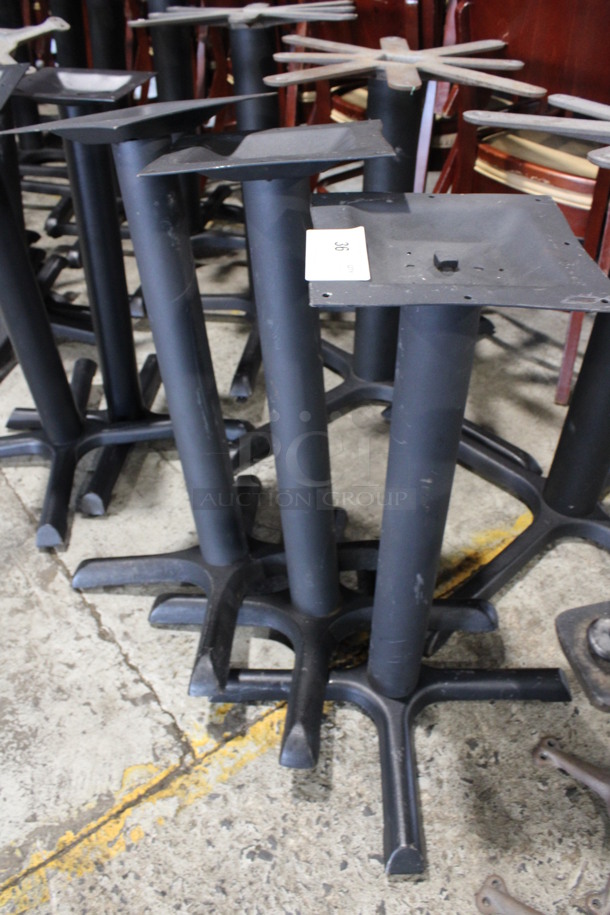 3 Black Metal Table Bases. 21x21x28. 3 Times Your Bid! - Image 4 of 4