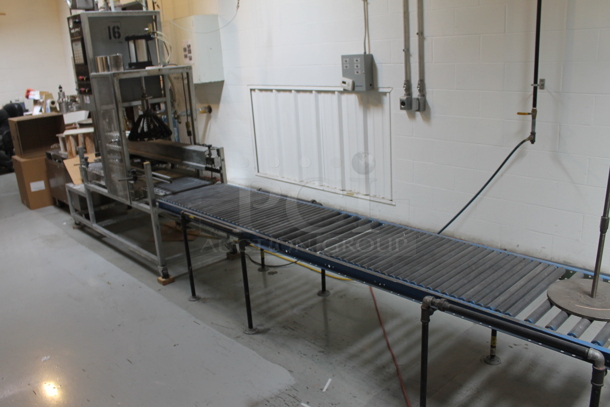 Neupak Metal Commercial Floor Style Weighmaster Filling Machine w/ Rolling Rod Conveyor Belt. BUYER MUST REMOVE. - Image 2 of 12