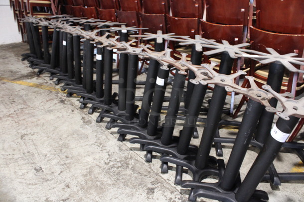 5 Black Metal Table Bases. 21x21x28. 5 Times Your Bid! - Image 4 of 4