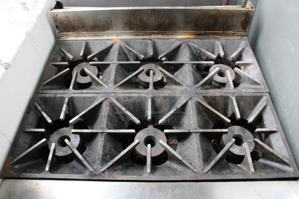 Southbend Model P32A-BBB Stainless Steel Commercial Natural Gas Powered 6 Burner Range w/ Oven on Commercial Casters. 32x38x42 - Image 4 of 7