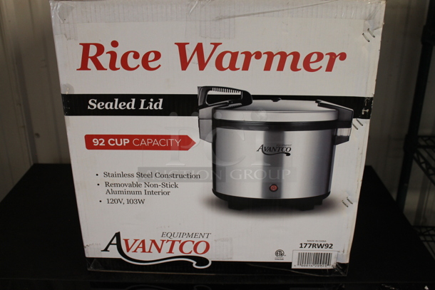 BRAND NEW IN BOX! Avantco 177RW92 Stainless Steel Countertop Rice Cooker. - Image 2 of 2