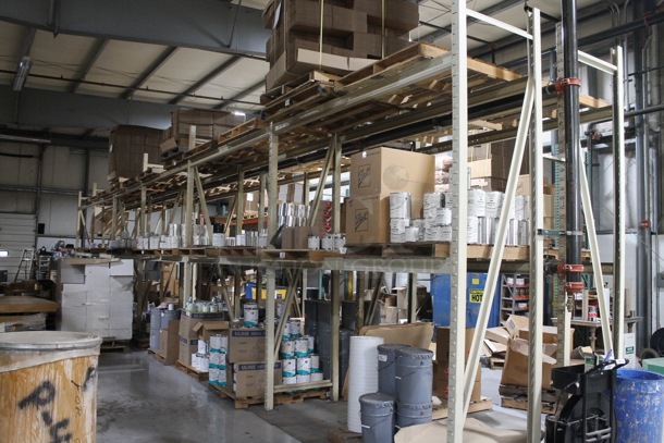 ALL ONE MONEY! Lot of Tan Metal Pallet Racking. Does Not Include Contents. BUYER MUST REMOVE. - Image 7 of 7