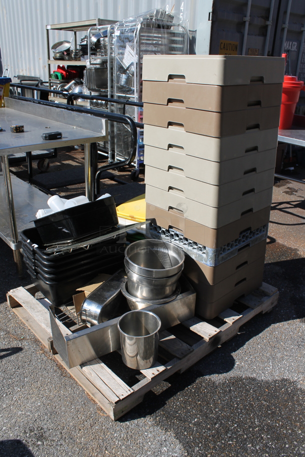 PALLET LOT OF Various Items Including Bus Bins and Caddies - Image 2 of 3