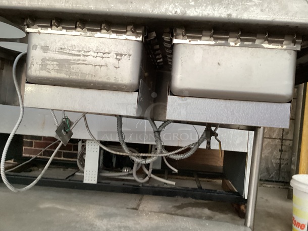 Stainless Steel Multi Purpose Prep Table, W/Two Steam Wells
155 x 30 x 39-½ 
 - Image 6 of 8