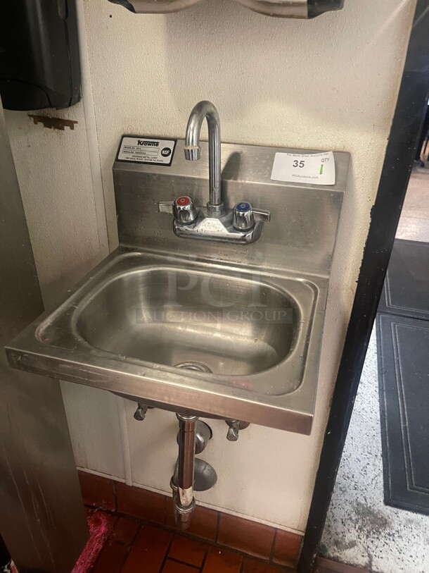 Nice! Krowne HS-2 Commercial Stainless Steel Hand Sink NSF - Image 1 of 7