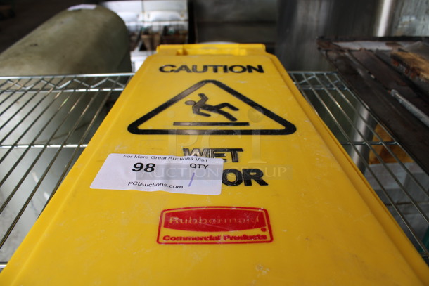 Rubbermaid Yellow Poly Wet Floor Caution Sign. 11x1x25 - Image 3 of 3