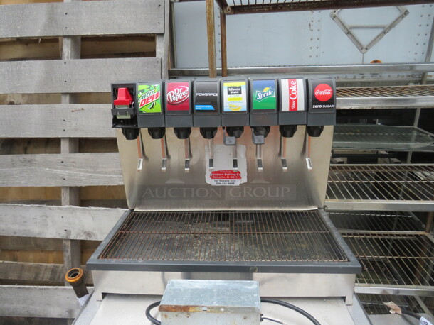 One Cornelius 8 Flavor Soda Dispenser With Ice Well, And Keys. 25X25X55.5 - Image 2 of 3