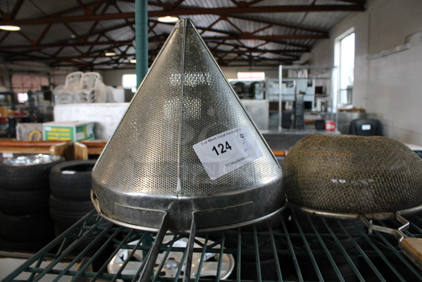 2 Various Metal Items; China Cap Strainer and Strainer. 24x10.5x4, 21x12x12. 2 Times Your Bid! - Image 3 of 3