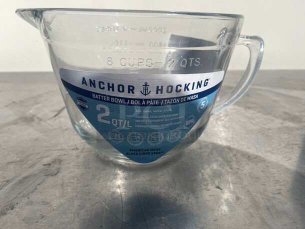 Anchor Hocking 2 Quart Glass Batter Bowl, 1.89 liters - Image 3 of 6