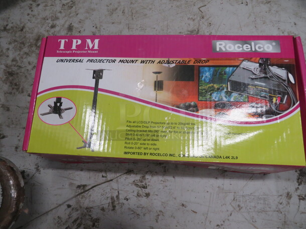 One NEW TPM Universal Projector Mount With Adjustable Drop. - Image 1 of 3