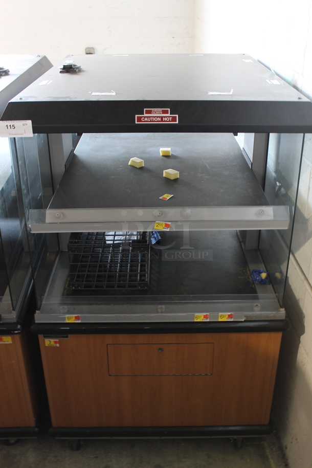 Custom Deli's Inc Metal Commercial 2 Tier Warming Display Case on Commercial Casters. 120-208 Volts, 1 Phase. - Image 1 of 3