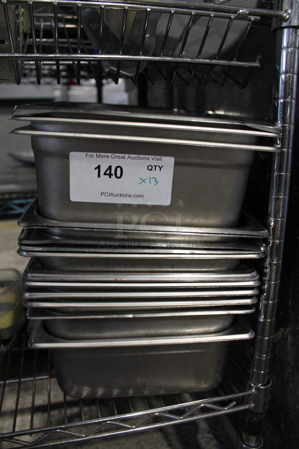 13 Stainless Steel Half Size Drop In Bins. 13 Times Your Bid. - Image 1 of 4