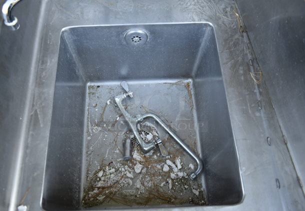Stainless Steel Commercial Counter w/ Sink Basin, Faucet, Handles and Splash Guard - Image 6 of 8