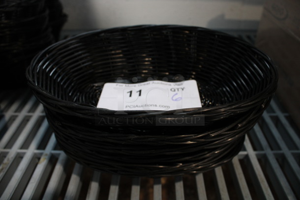 6 Black Bread Baskets. 9x6x2.5. 6 Times Your Bid! - Image 1 of 3