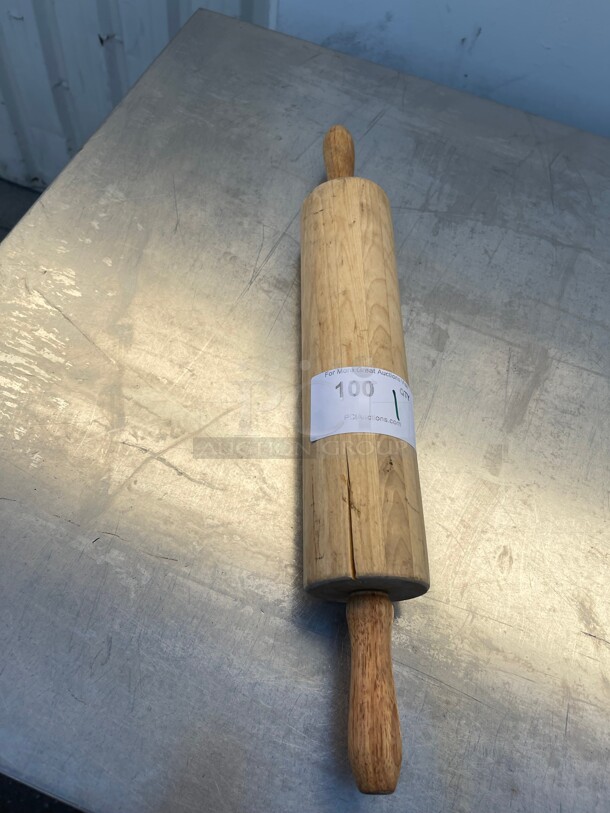 American Metalcraft WRPC5718 21 inch Rolling Pin w/ 4 inch Barrel, Wood - Image 4 of 5