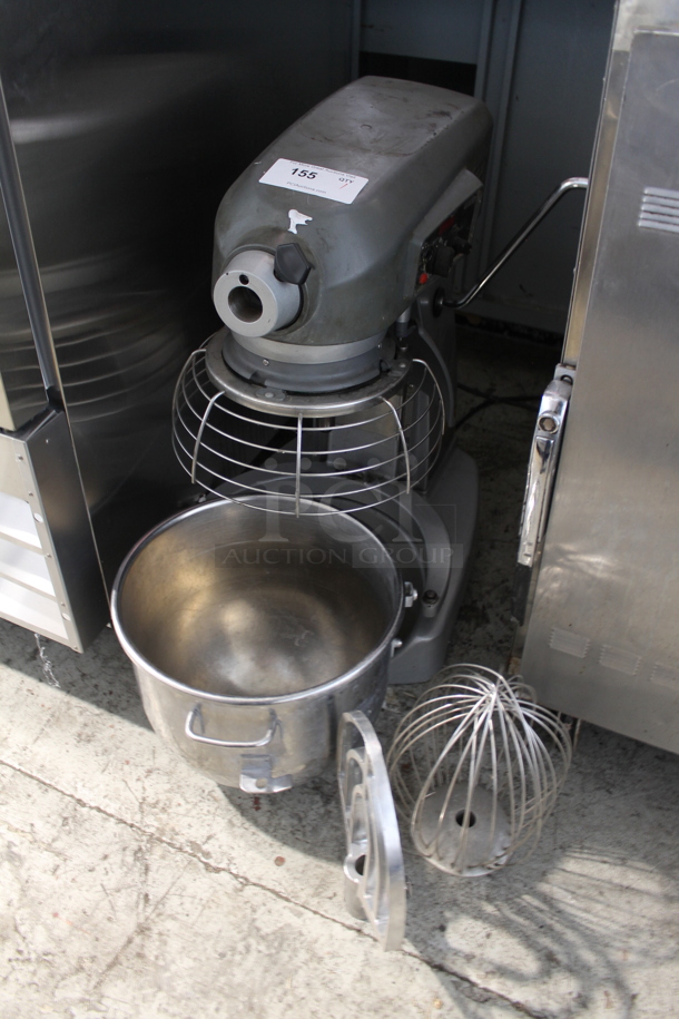 Hobart Legacy HL200 Metal Commercial Countertop 20 Quart Planetary Dough Mixer w/ Stainless Steel Mixing Bowl, Bowl Guard, Paddle and Whisk Attachments. 200-240 Volts, 1 Phase. - Item #1075747