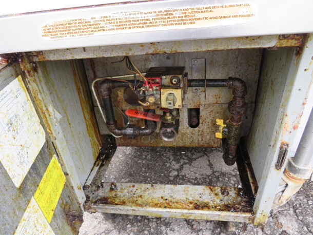 One Frymaster Natural Gas Deep Fryer. Model# MJCFSD. 21X40X48. Working When Removed. - Image 2 of 3