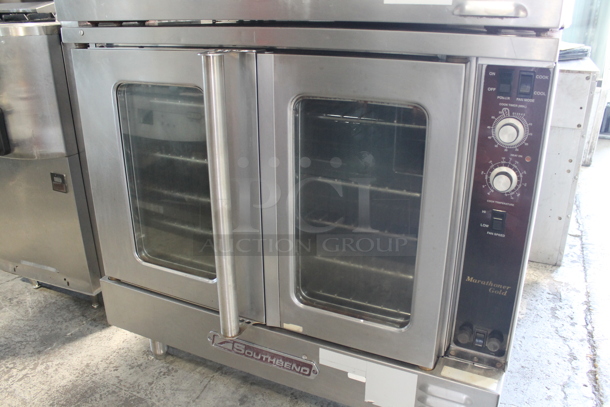 2 Southbend Marathon Gold Stainless Steel Commercial Natural Gas Powered Full Size Convection Ovens w/ View Through Doors, Metal Oven Racks and Thermostatic Controls. 2 Times Your Bid! - Image 4 of 11