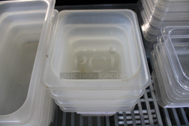 ALL ONE MONEY! Lot of 4 Poly Clear 1/6 Size Drop In Bins! 1/6x6 - Image 3 of 3