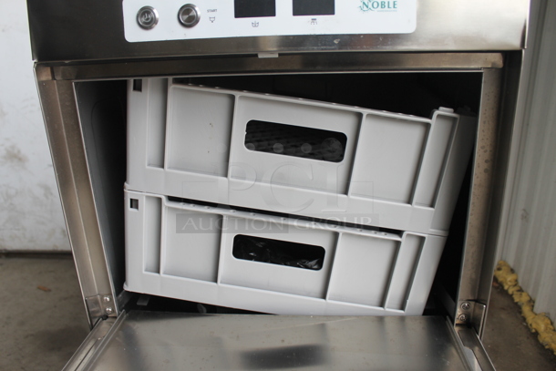 BRAND NEW SCRATCH AND DENT! 2022 Noble Commercial Stainless Steel  Warewashing Machine With 2 Dish Crates. 230V - Image 9 of 12