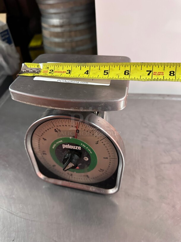 Clean! Rubbermaid Commercial Products Pelouze Aluminum Y-Line Mechanical Stainless Steel Portion-Control Food Scale, 5-pound, for Kitchen Restaurant Use NSF  - Image 6 of 8