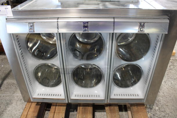 Stainless Steel Commercial Gelato Case Drop In w/ 3 Glass Lids and Tecumseh Model AJ303ET-336-J7 Remote Compressor. 208-220 Volts, 1 Phase. 36.5x26x27 - Image 5 of 8